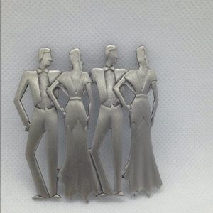 Gala Classy JJ 1988 Silver tone Brooch